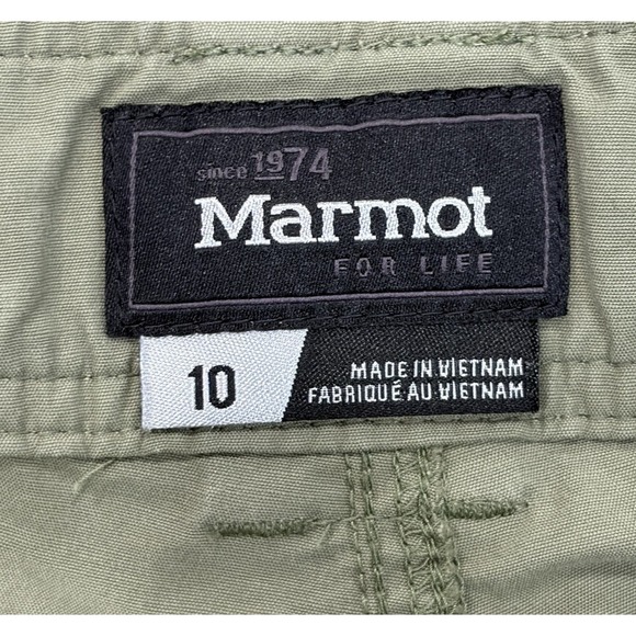 Marmot Womens Pants Roll Up Hiking Outdoors Convertible Cropped Green 10 Stretch - Picture 2 of 8